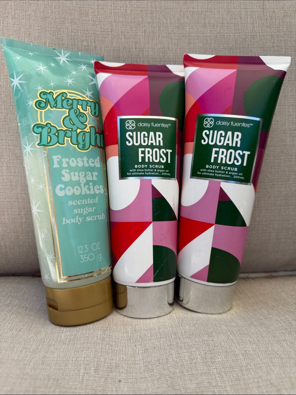 Frosted Body Scrub 3 Tube Set Sugar Frost & Sugar Cookie Scent